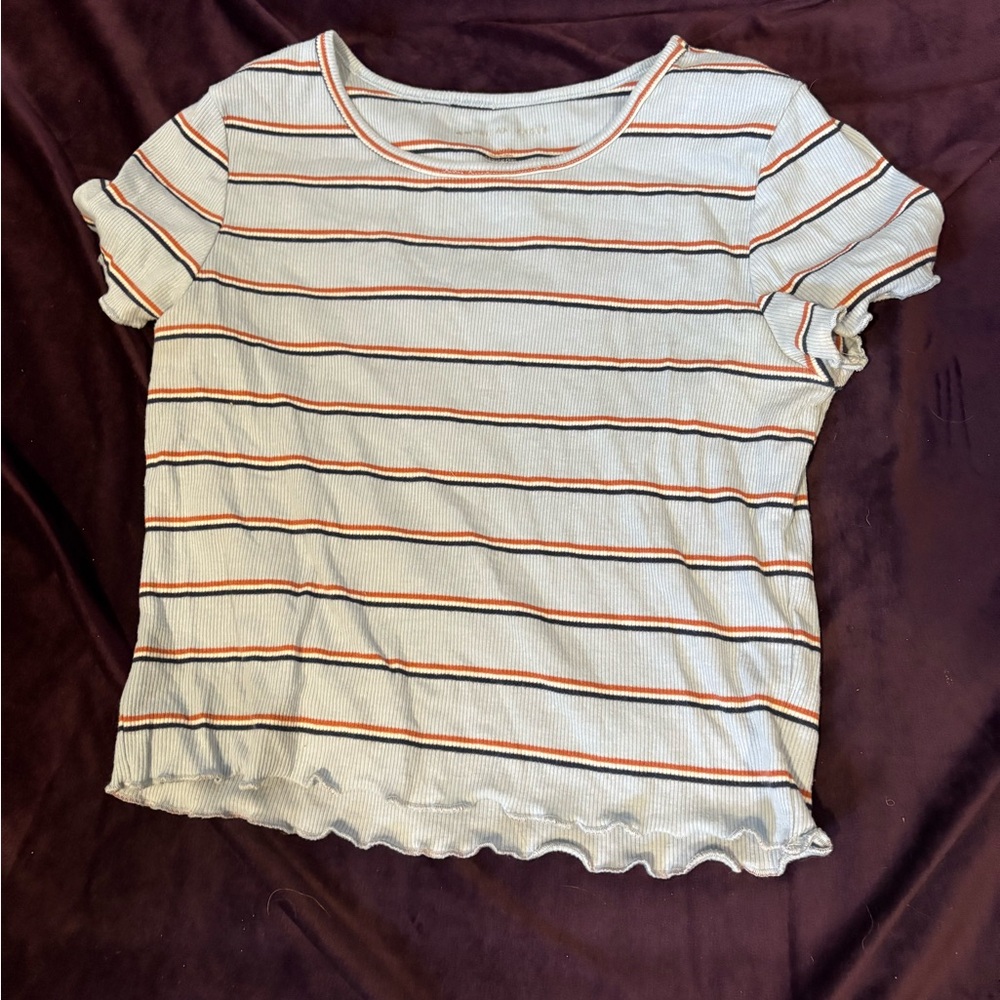 Striped Ribbed T-Shirt